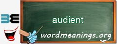 WordMeaning blackboard for audient